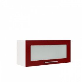 Бруклин ШВГС 800 Шкаф верхний горизонтальный со стеклом (Бетон белый/корпус Венге) в Твери - tver.katalogmebeli.com | фото