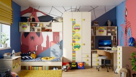 Детская комната Клаксон (Бежевый/корпус Клен) в Твери - tver.katalogmebeli.com | фото