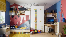 Детская комната Клаксон без машинок (Белый/корпус Клен) в Твери - tver.katalogmebeli.com | фото
