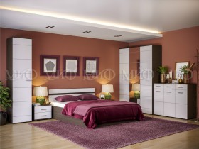 Спальня Нэнси (Венге/Белый глянец) в Твери - tver.katalogmebeli.com | фото