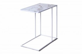 Журнальный столик Stone 018 (Прямоугольный) Металл/Керамика 500 Белый в Твери - tver.katalogmebeli.com | фото