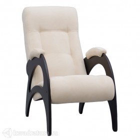 Кресло для отдыха Неаполь Модель 9 без лозы (Венге-эмаль/Ткань Ваниль Verona Vanilla) в Твери - tver.katalogmebeli.com | фото