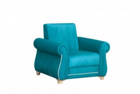 Кресло для отдыха "Порто" (велюр киви бирюза / микровельвет крем) в Твери - tver.katalogmebeli.com | фото