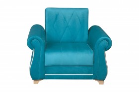 Кресло для отдыха "Порто" (велюр киви бирюза / микровельвет крем) в Твери - tver.katalogmebeli.com | фото 3