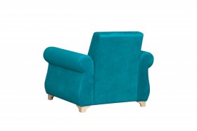 Кресло для отдыха "Порто" (велюр киви бирюза / микровельвет крем) в Твери - tver.katalogmebeli.com | фото 4