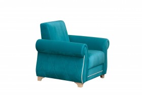 Кресло для отдыха "Порто" (велюр киви бирюза / микровельвет крем) в Твери - tver.katalogmebeli.com | фото 7