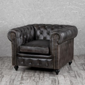 Кресло кожаное Лофт Честер (акация) в Твери - tver.katalogmebeli.com | фото
