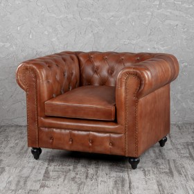 Кресло кожаное Лофт Честер (кожа) в Твери - tver.katalogmebeli.com | фото