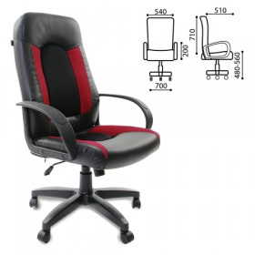 Кресло офисное BRABIX Strike EX-525 (черно-красный) в Твери - tver.katalogmebeli.com | фото
