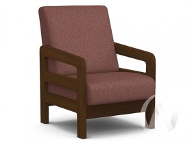 Кресло отдыха Вега-34 (орех лак/UNO BERRY) в Твери - tver.katalogmebeli.com | фото
