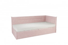 Кровать 0.9 Альба Тахта (Нежно-розовый велюр) в Твери - tver.katalogmebeli.com | фото