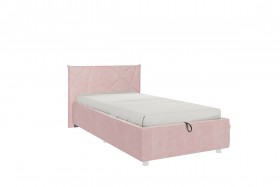 Кровать 0.9 Бест (Нежно-розовый велюр/под-мех) в Твери - tver.katalogmebeli.com | фото