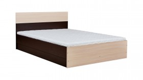 Кровать 1,2м Юнона с настилом (Венге / Дуб) в Твери - tver.katalogmebeli.com | фото