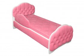 Кровать 170 Гармония 89 Розовый (мягкий бортик) в Твери - tver.katalogmebeli.com | фото