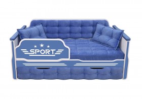 Кровать 170 серии Спорт 1 ящик 85 Синий (подушки) в Твери - tver.katalogmebeli.com | фото 1