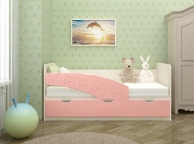 Кровать Бабочки 1,6м (Розовый металлик) в Твери - tver.katalogmebeli.com | фото