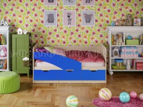 Кровать Бабочки 1,6м (Синий матовый) в Твери - tver.katalogmebeli.com | фото