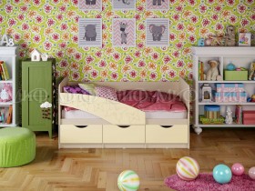 Кровать Бабочки 2,0м (Ваниль матовый) в Твери - tver.katalogmebeli.com | фото