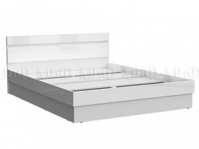 Кровать Челси 1600 (Белый/Белый глянец) в Твери - tver.katalogmebeli.com | фото