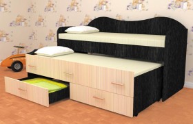 Кровать детская Нимфа двухместная 2.0 Венге/Дуб молочный в Твери - tver.katalogmebeli.com | фото