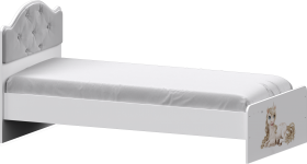 Кровать Каспер с мягкой спинкой и фотопечатью (800х2000) Белый в Твери - tver.katalogmebeli.com | фото