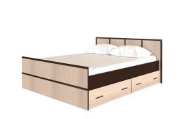 Кровать Сакура с настилом и ящиками 1,4 (Венге/Лоредо) в Твери - tver.katalogmebeli.com | фото