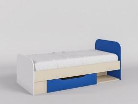 Кровать Скай 1650х750 (Синий/Белый/корпус Клен) в Твери - tver.katalogmebeli.com | фото