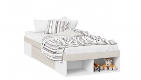 Кровать «Сканди» с ящиком Дуб Гарден/Белый в Твери - tver.katalogmebeli.com | фото