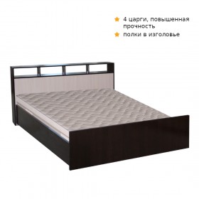 Кровать ТРОЯ 900 Венге-Дуб бел. в Твери - tver.katalogmebeli.com | фото