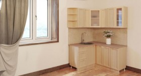 Угловая кухня Рамочная 1500х1400 мм (Беленый дуб) в Твери - tver.katalogmebeli.com | фото 3