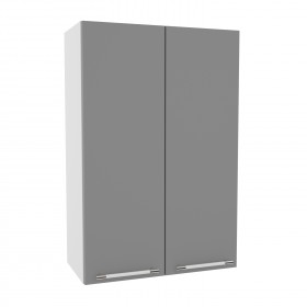 Квадро ВП 600 шкаф верхний высокий (Ваниль кожа/корпус Серый) в Твери - tver.katalogmebeli.com | фото