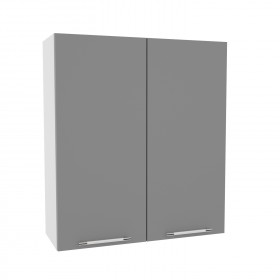 Квадро ВП 800 шкаф верхний высокий (Ваниль кожа/корпус Серый) в Твери - tver.katalogmebeli.com | фото