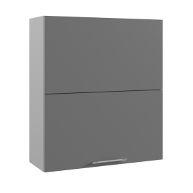 Квадро ВПГПМ 800 Шкаф верхний высокий Blum Aventos (Ваниль кожа/корпус Серый) в Твери - tver.katalogmebeli.com | фото