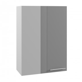 Квадро ВПУ 650 шкаф верхний угловой высокий (Ваниль кожа/корпус Серый) в Твери - tver.katalogmebeli.com | фото