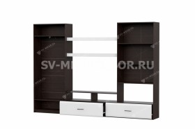 Мебель для гостиной МГС 7 Исполнение 1 Дуб Венге/Белый глянец в Твери - tver.katalogmebeli.com | фото