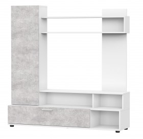 Мебель для гостиной "МГС 9" Белый / Цемент светлый в Твери - tver.katalogmebeli.com | фото