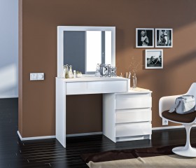 Медея СБ-3232 Стол туалетный Белый/Белый глянец в Твери - tver.katalogmebeli.com | фото
