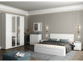 Модульная спальня Барселона (Белый/Белый глянец) в Твери - tver.katalogmebeli.com | фото
