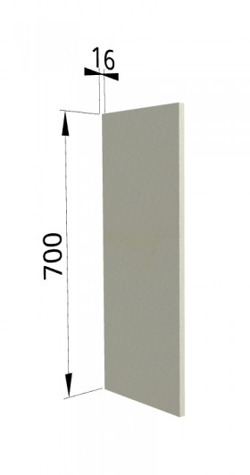 Панель торцевая П Квадро (для шкафа верхнего) Ваниль кожа в Твери - tver.katalogmebeli.com | фото