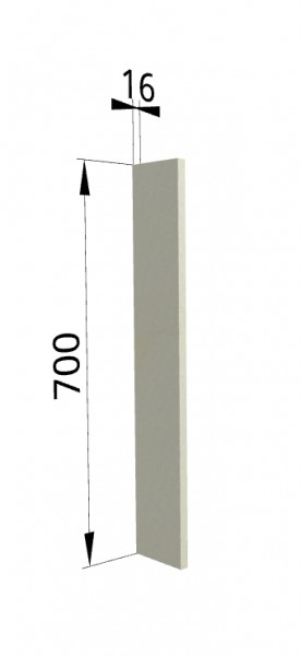 Панель торцевая ПТ 400 Квадро (для шкафа торцевого верхнего) Ваниль кожа в Твери - tver.katalogmebeli.com | фото