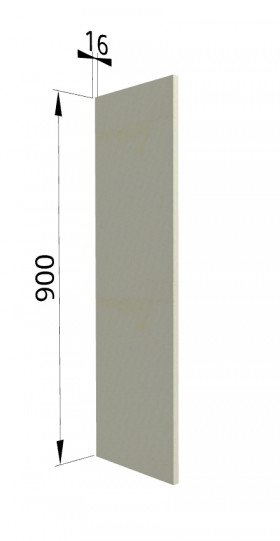 Панель торцевая ВП Квадро (для шкафа верхнего высокого) Ваниль кожа в Твери - tver.katalogmebeli.com | фото