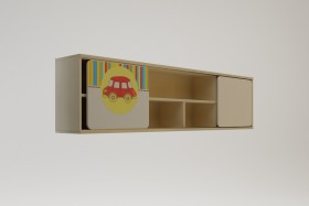 Полка между шкафами 1660 Клаксон (Бежевый/корпус Клен) в Твери - tver.katalogmebeli.com | фото