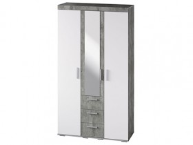 Шкаф 3-х створчатый ШК-30 МС Инстайл (бетон/белый) в Твери - tver.katalogmebeli.com | фото