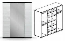 Шкаф 4-х дверный Гретта СБ-207 в Твери - tver.katalogmebeli.com | фото