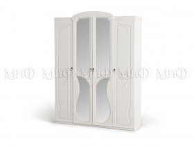 Шкаф 4-створчатый Мария (Белый глянец) в Твери - tver.katalogmebeli.com | фото