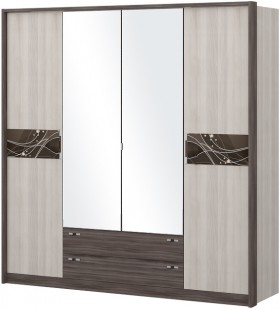 Шкаф четырехстворчатый с зеркалом Шк69.1 Николь в Твери - tver.katalogmebeli.com | фото