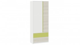Шкаф для одежды комбинированный «Сканди» Дуб Гарден/Белый/Зеленый в Твери - tver.katalogmebeli.com | фото