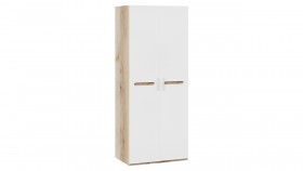 Шкаф для одежды с 2-мя дверями «Фьюжн» Дуб Делано/Белый глянец в Твери - tver.katalogmebeli.com | фото