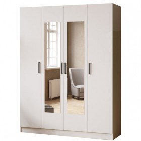 Шкаф комбинированный Ларс (1,6) белый в Твери - tver.katalogmebeli.com | фото