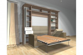 Шкаф-кровать с диваном Каролина в Твери - tver.katalogmebeli.com | фото 3